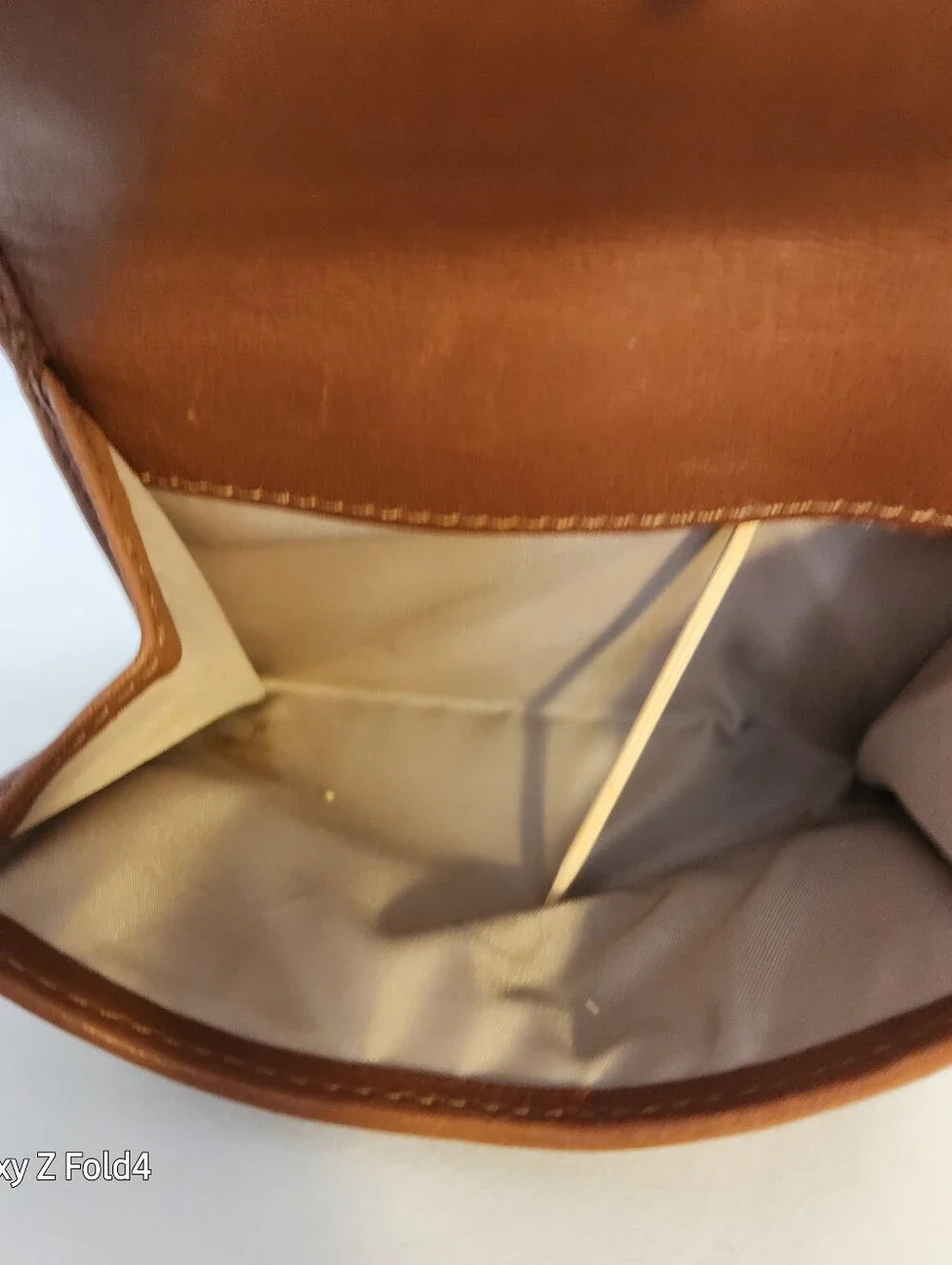 Coach Tan and Brown Signature Fold Wallet